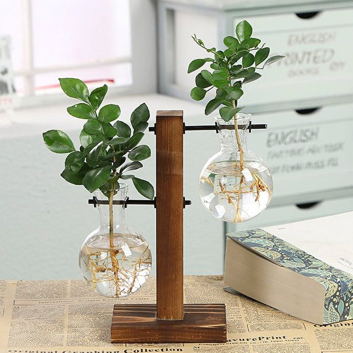 Bamboo & Glass Vase<br>3 Designs