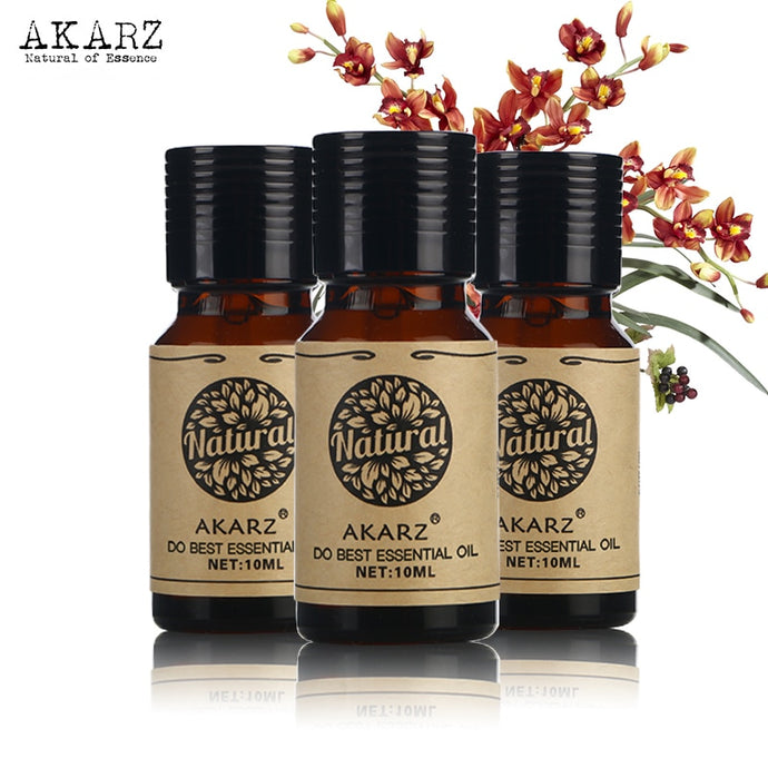 Sandalwood Jasmine Lotus essential oil sets AKARZ Famous brand For Aromatherapy Massage Spa Bath skin face care 10ml*3