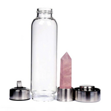 Load image into Gallery viewer, Obelisk Natural Crystal Bottle&lt;br&gt;3 Crystal Choices
